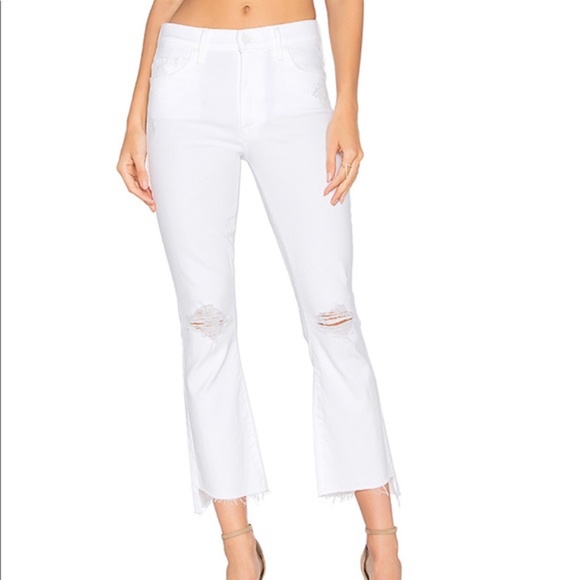 MOTHER Denim - Mother Insider Crop Step Fray Cracked Slipper